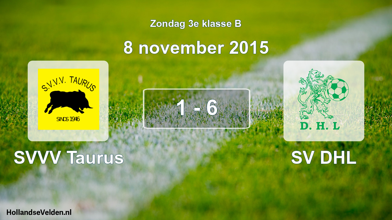 Total number of matches played: SVVV Taurus - SV DHL 1 - 6 (8 November 2015)