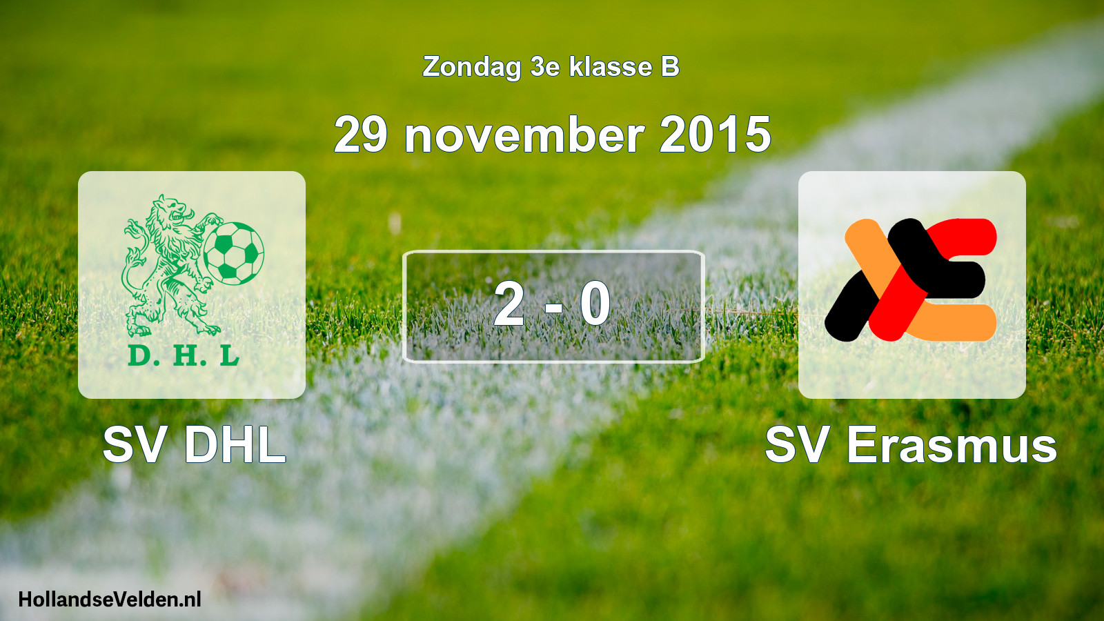 Total number of matches played: SV DHL - SV Erasmus 2 - 0 (29 November 2015)