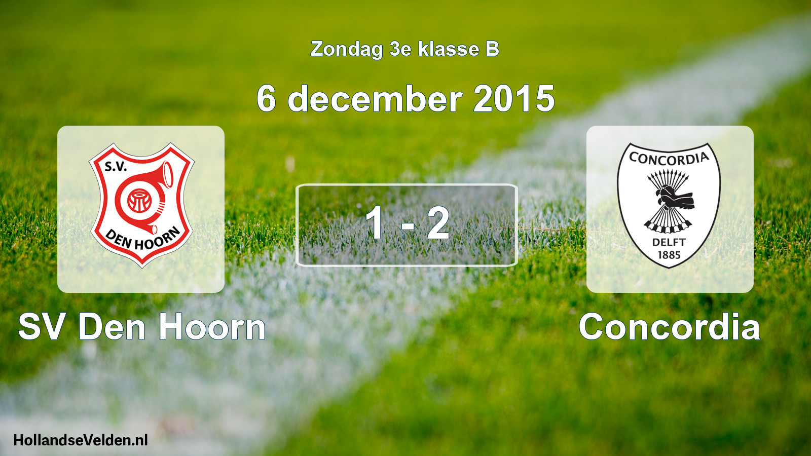 Total number of matches played: SV Den Hoorn - Concordia 1 - 2 (6 December 2015)
