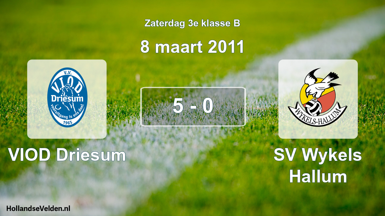 Total number of matches played: VIOD Driesum - SV Wykels Hallum 5 - 0 (8 March 2011)