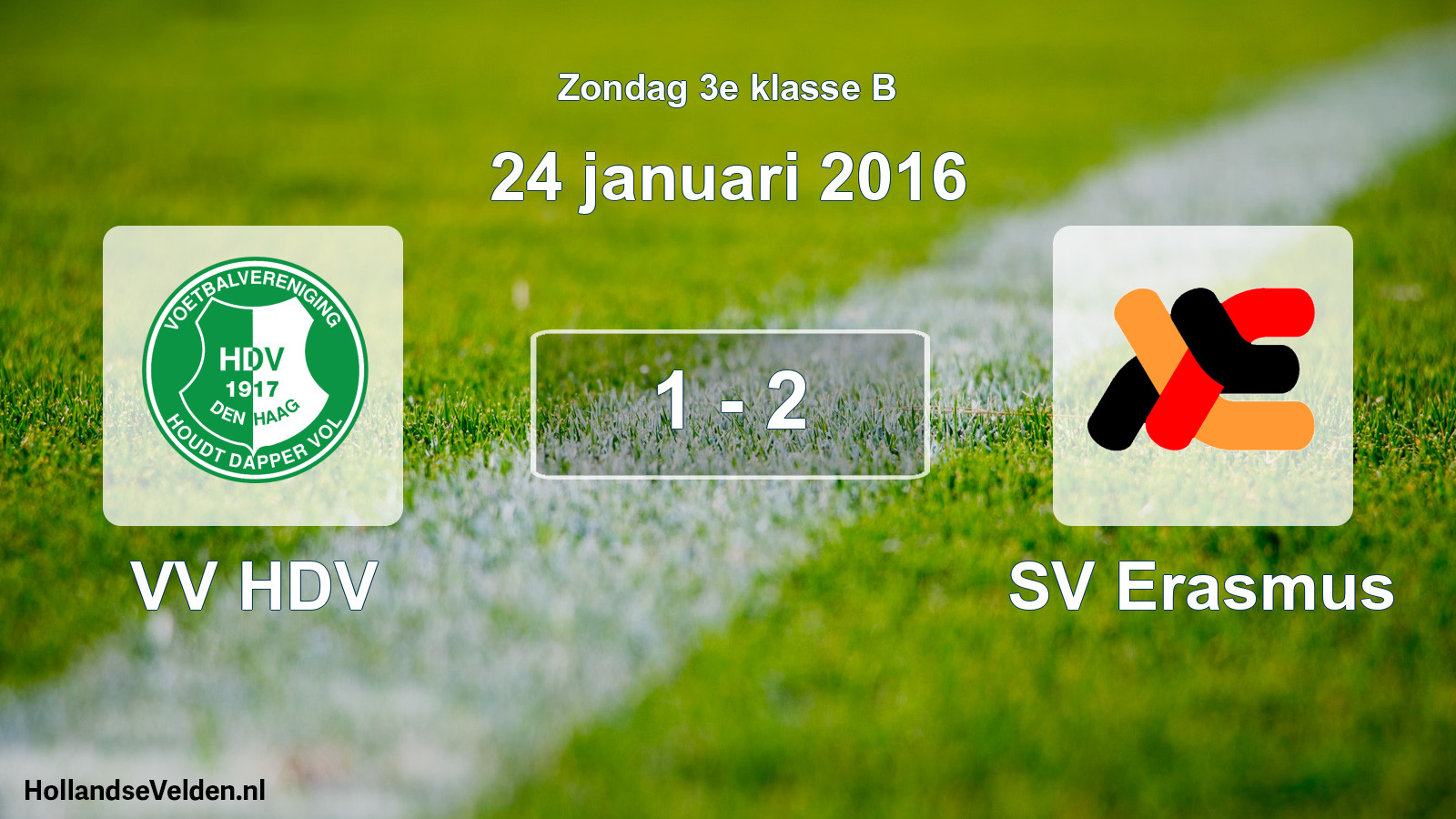 Total number of matches played: VV HDV - SV Erasmus 1 - 2 (24 January 2016)