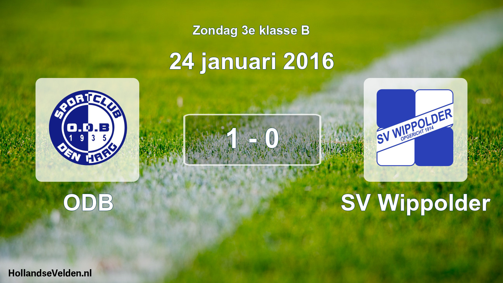 Total number of matches played: ODB - SV Wippolder 1 - 0 (24 January 2016)