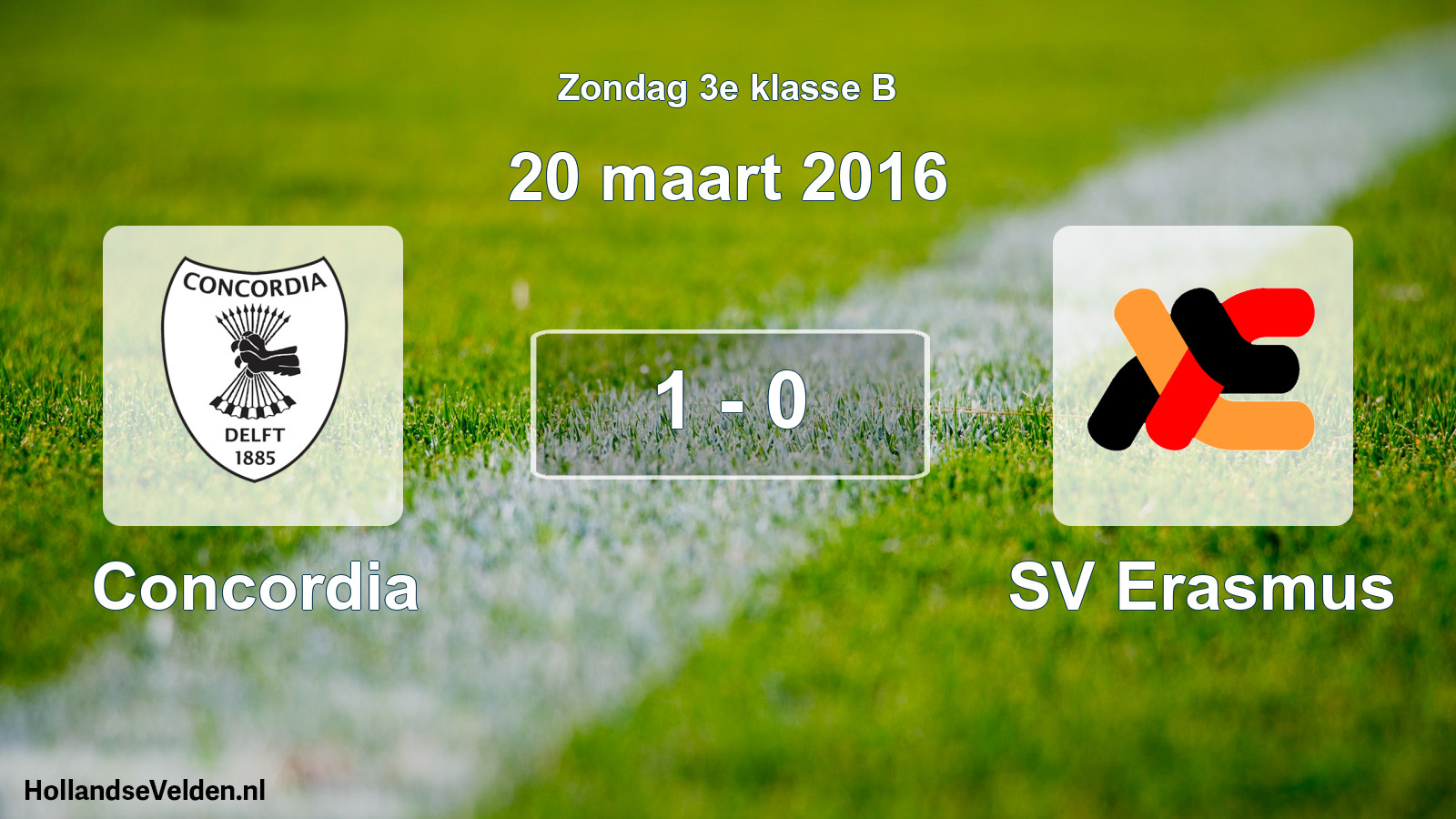 Total number of matches played: Concordia - SV Erasmus 1 - 0 (20 March 2016)