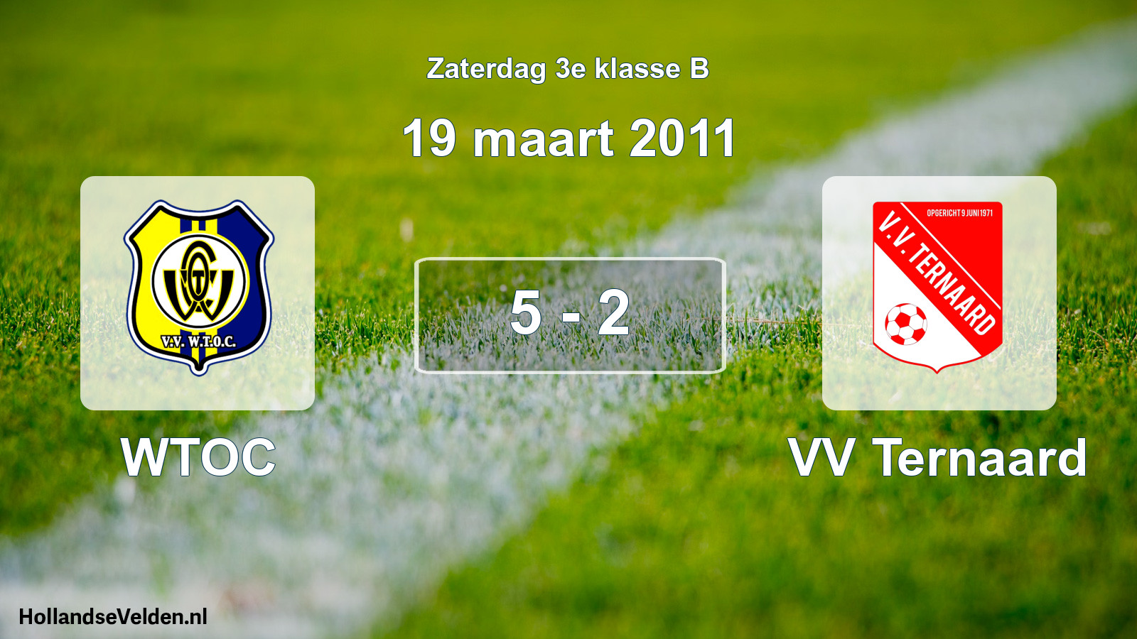 Total number of matches played: WTOC - VV Ternaard 5 - 2 (19 March 2011)
