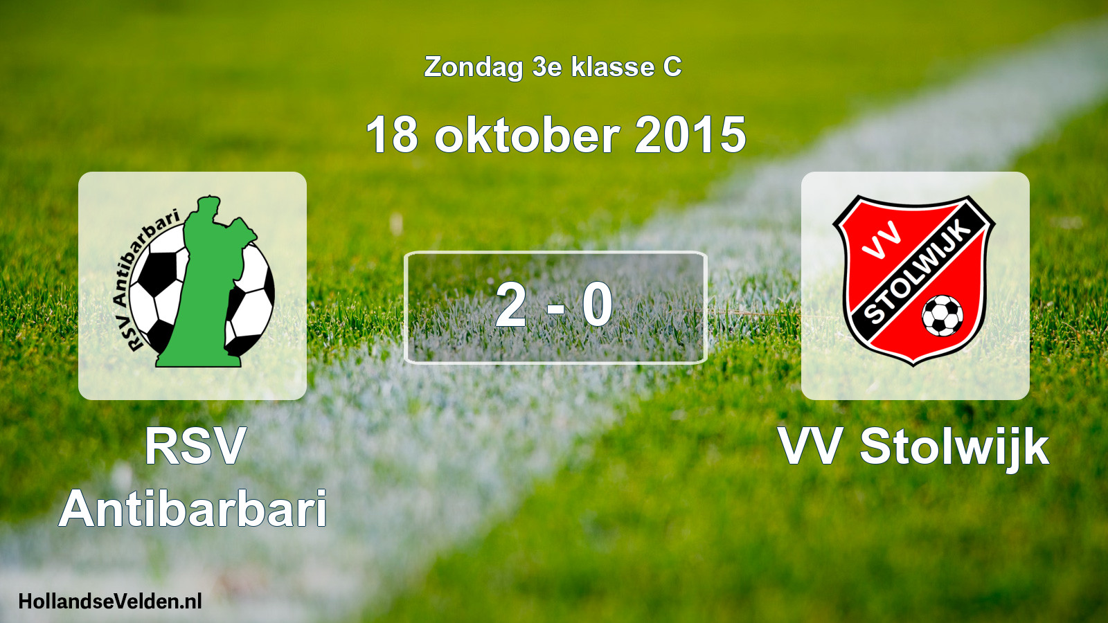 Total number of matches played: RSV Antibarbari - VV Stolwijk 2 - 0 (18 October 2015)