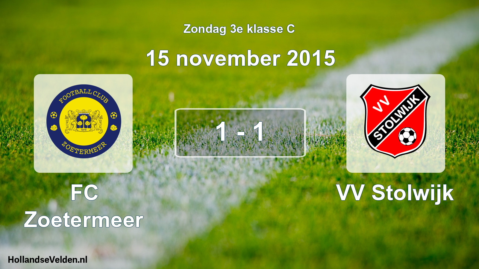 Total number of matches played: FC Zoetermeer - VV Stolwijk 1 - 1 (15 November 2015)