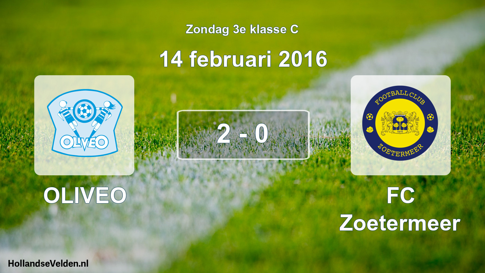 Total number of matches played: OLIVEO - FC Zoetermeer 2 - 0 (14 February 2016)