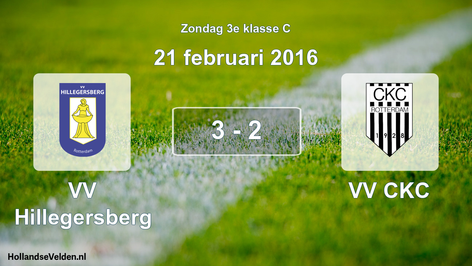 Total number of matches played: VV Hillegersberg - VV CKC 3 - 2 (21 February 2016)