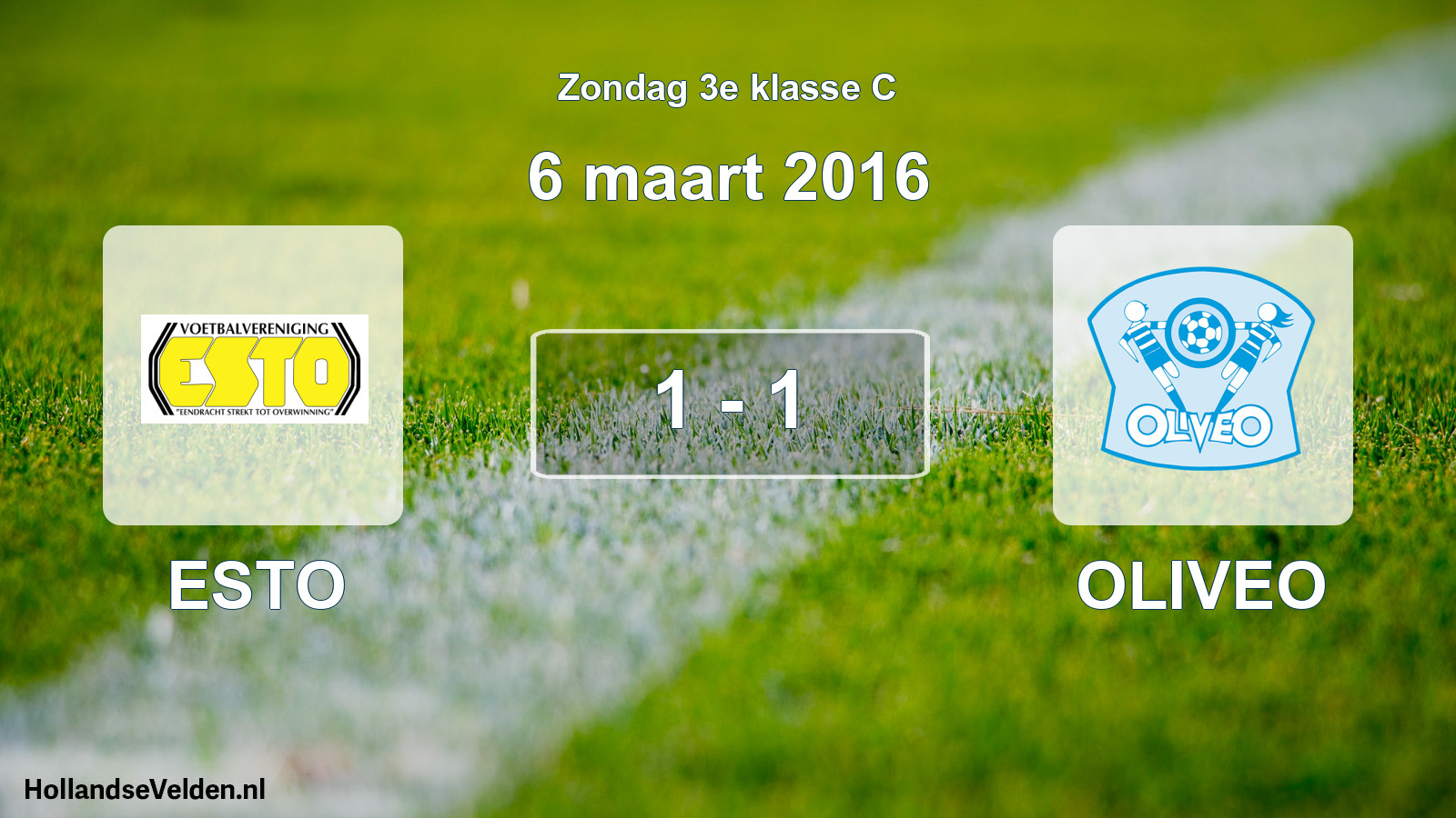 Total number of matches played: ESTO - OLIVEO 1 - 1 (6 March 2016)