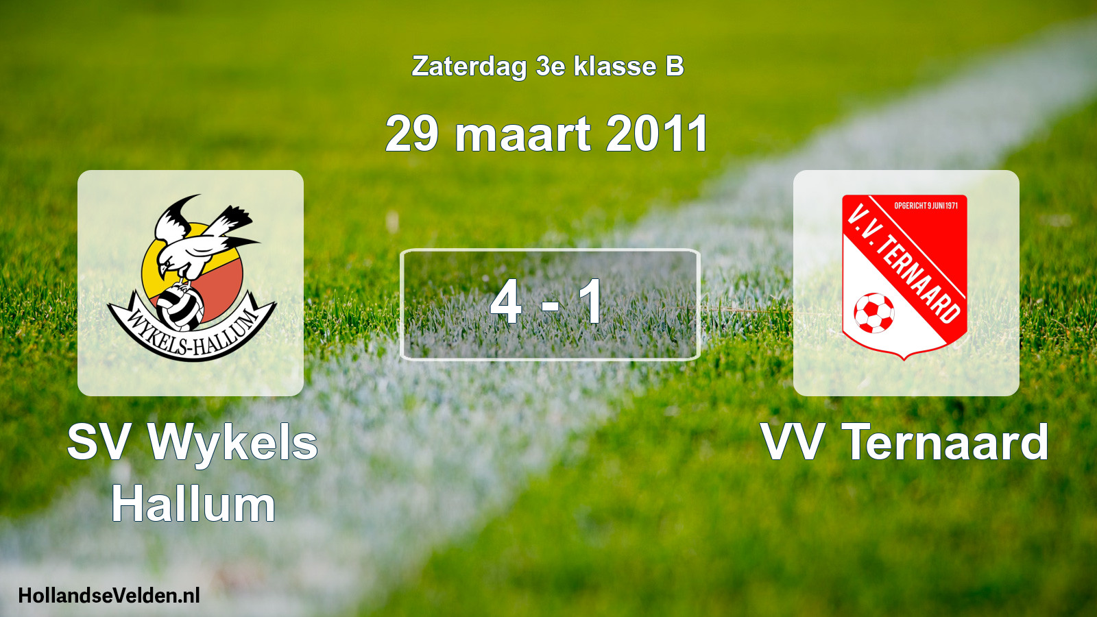 Total number of matches played: SV Wykels Hallum - VV Ternaard 4 - 1 (29 March 2011)