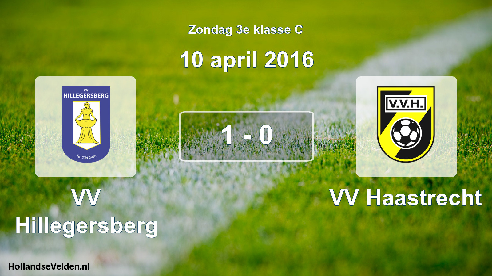 Total number of matches played: VV Hillegersberg - VV Haastrecht 1 - 0 (10 April 2016)