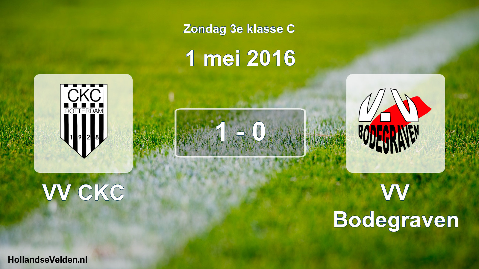 Total number of matches played: VV CKC - VV Bodegraven 1 - 0 (1 May 2016)