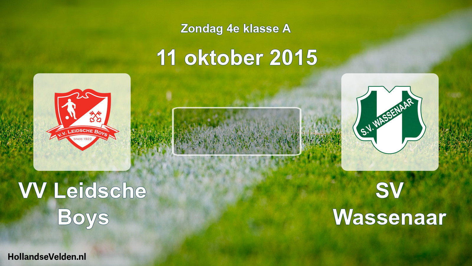 Scheduled Match: VV Leidsche Boys - SV Wassenaar (11 October 2015)