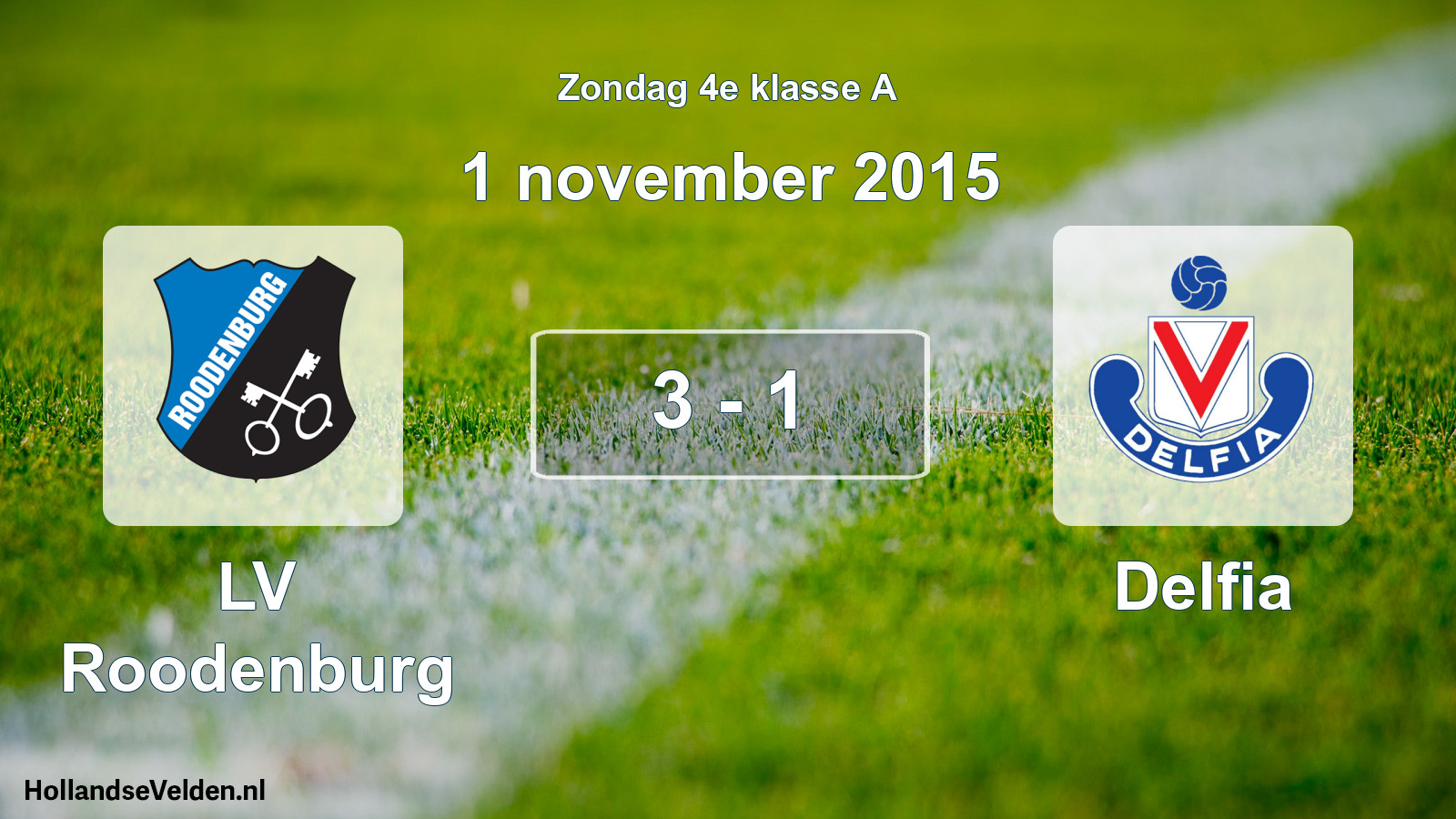 Total number of matches played: LV Roodenburg - Delfia 3 - 1 (1 November 2015)