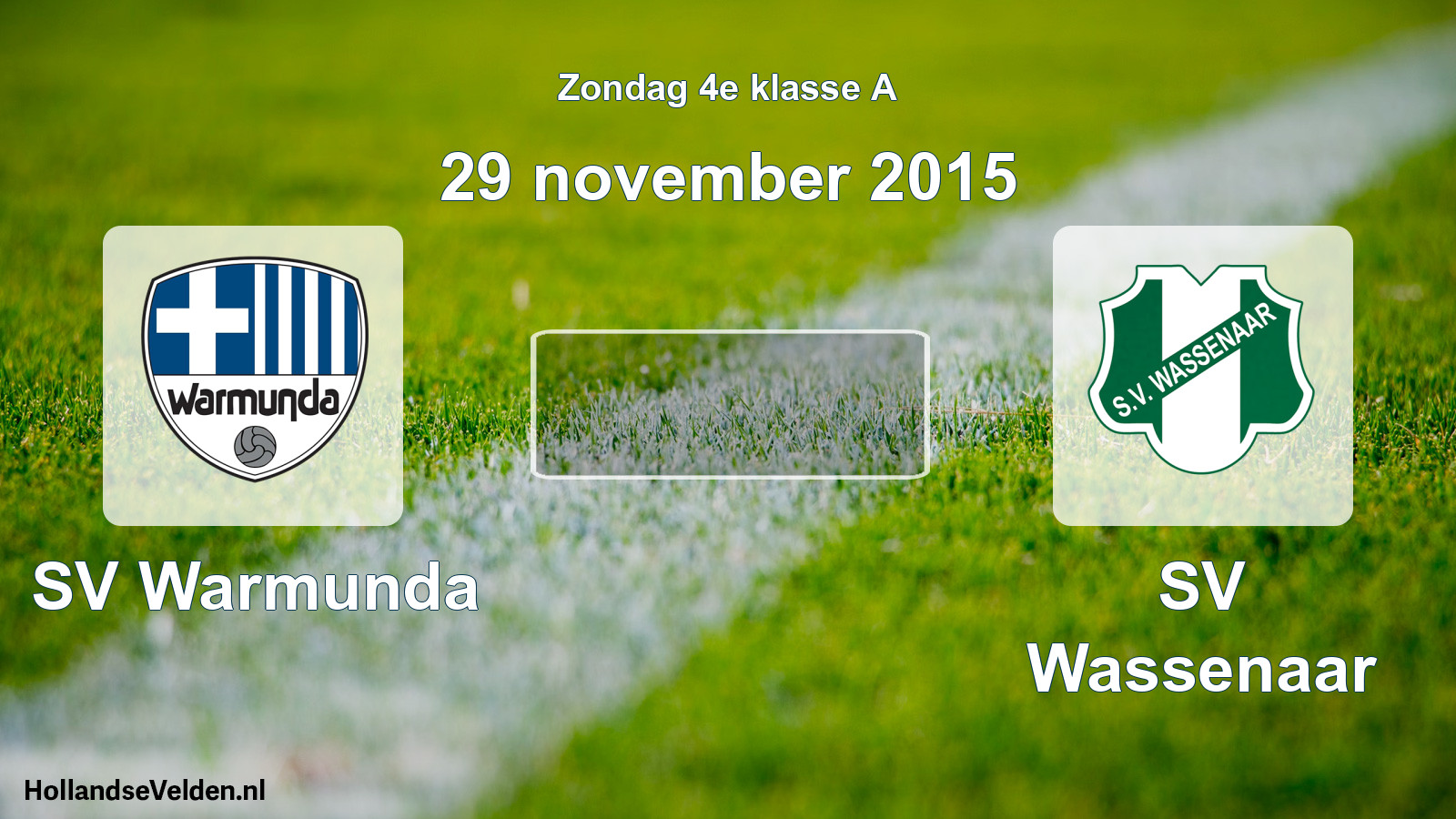 Scheduled Match: SV Warmunda - SV Wassenaar (29 November 2015)