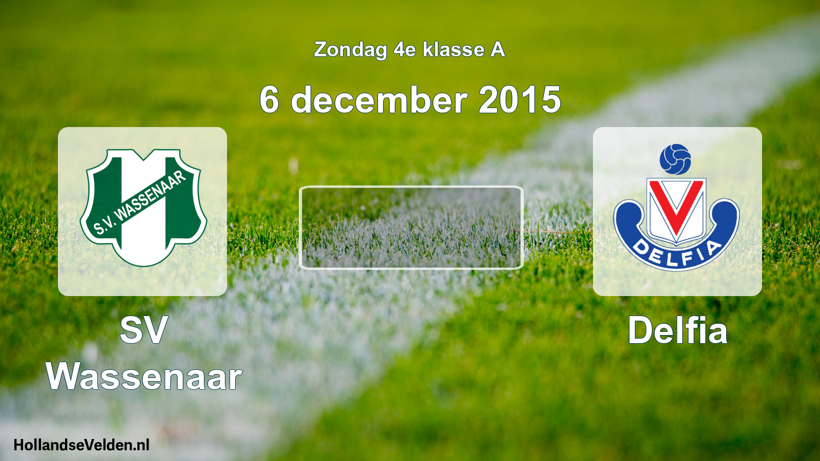 Scheduled Match: SV Wassenaar - Delfia (6 December 2015)