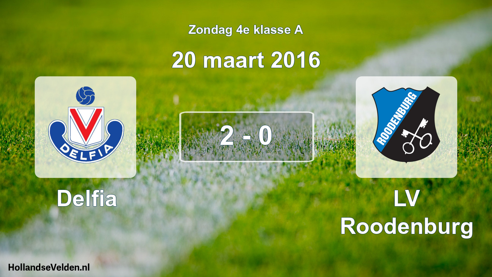 Total number of matches played: Delfia - LV Roodenburg 2 - 0 (20 March 2016)
