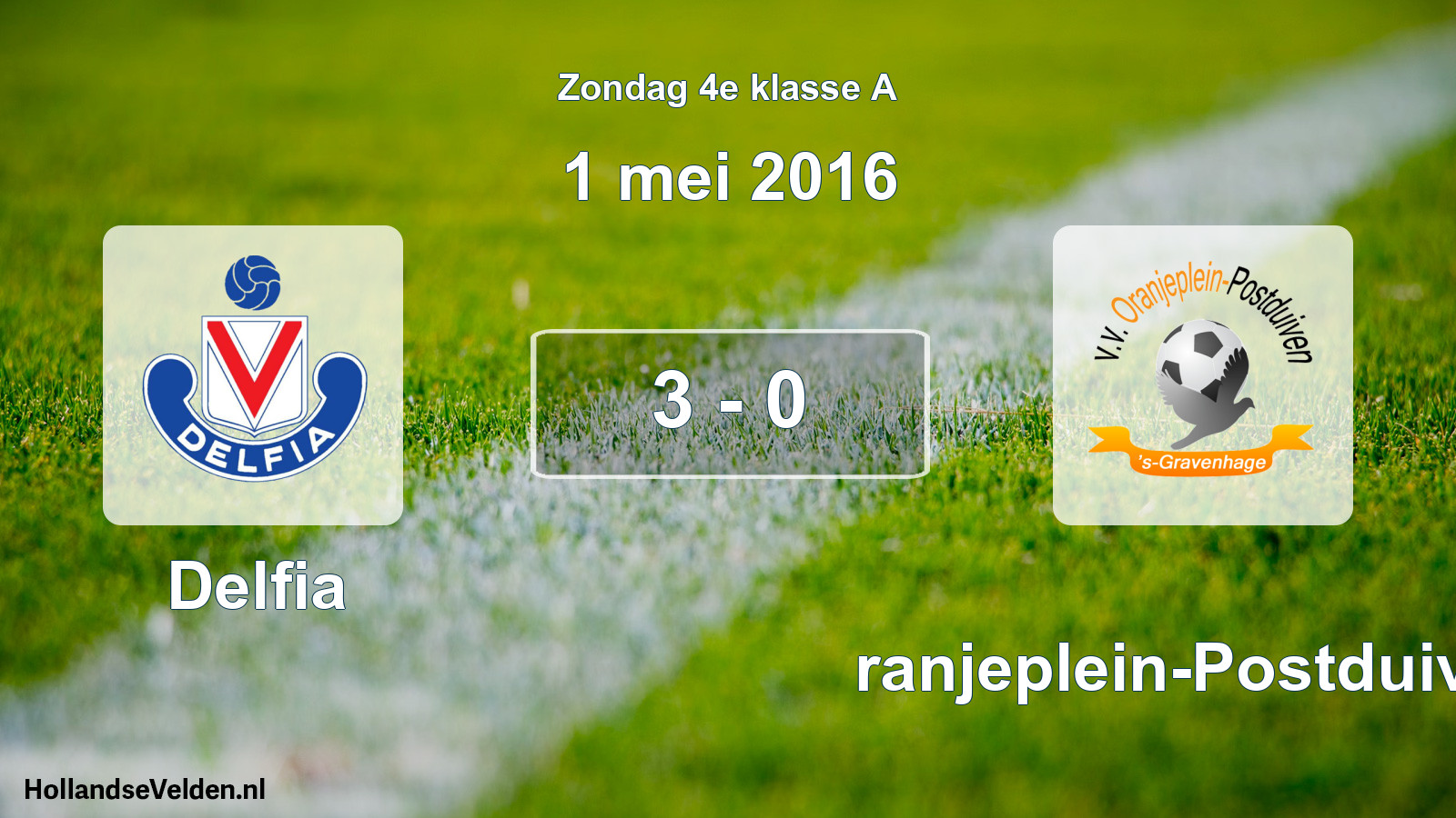 Total number of matches played: Delfia - Oranjeplein-Postduiven 3 - 0 (1 May 2016)
