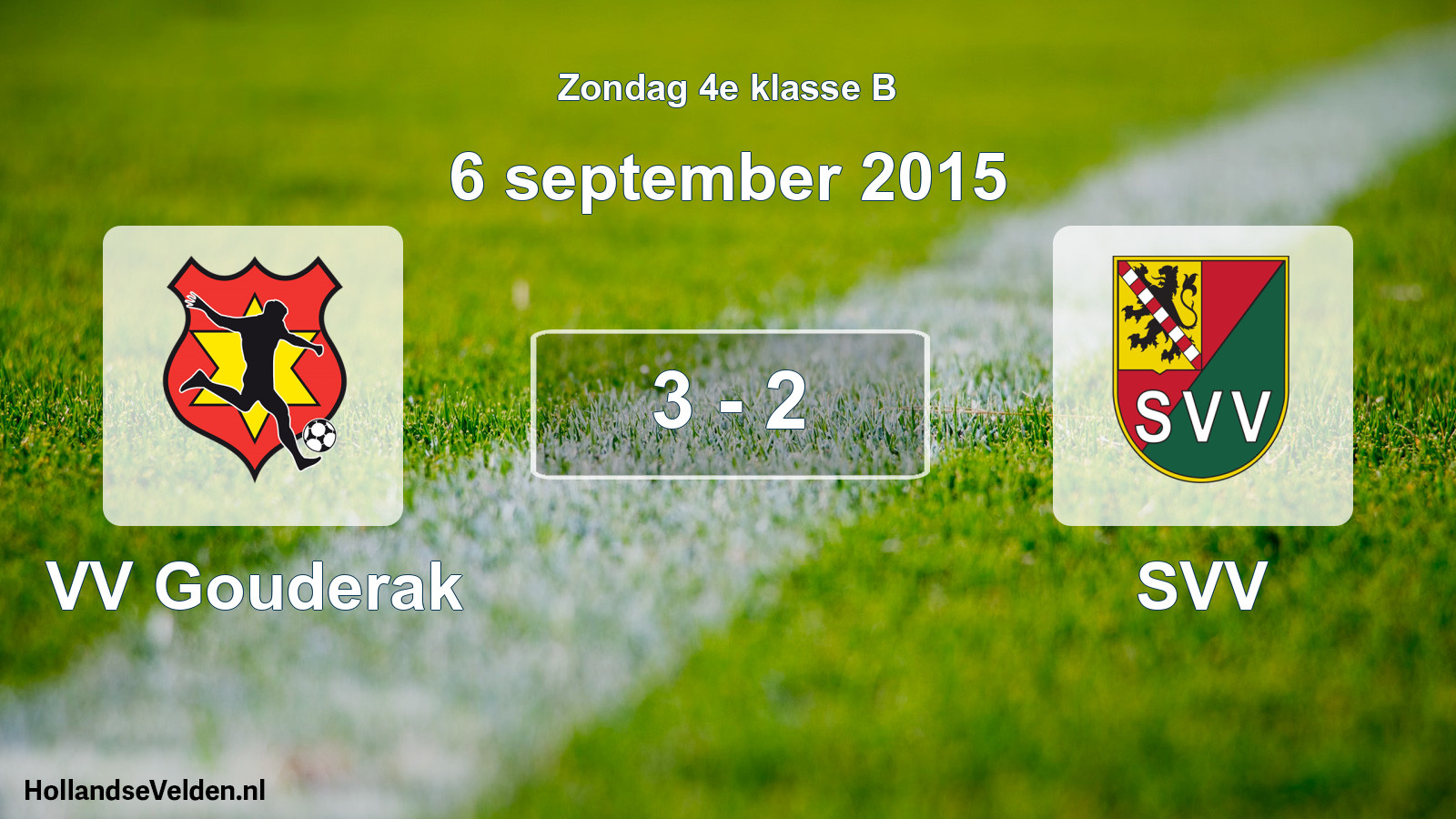 Total number of matches played: VV Gouderak - SVV 3 - 2 (6 September 2015)