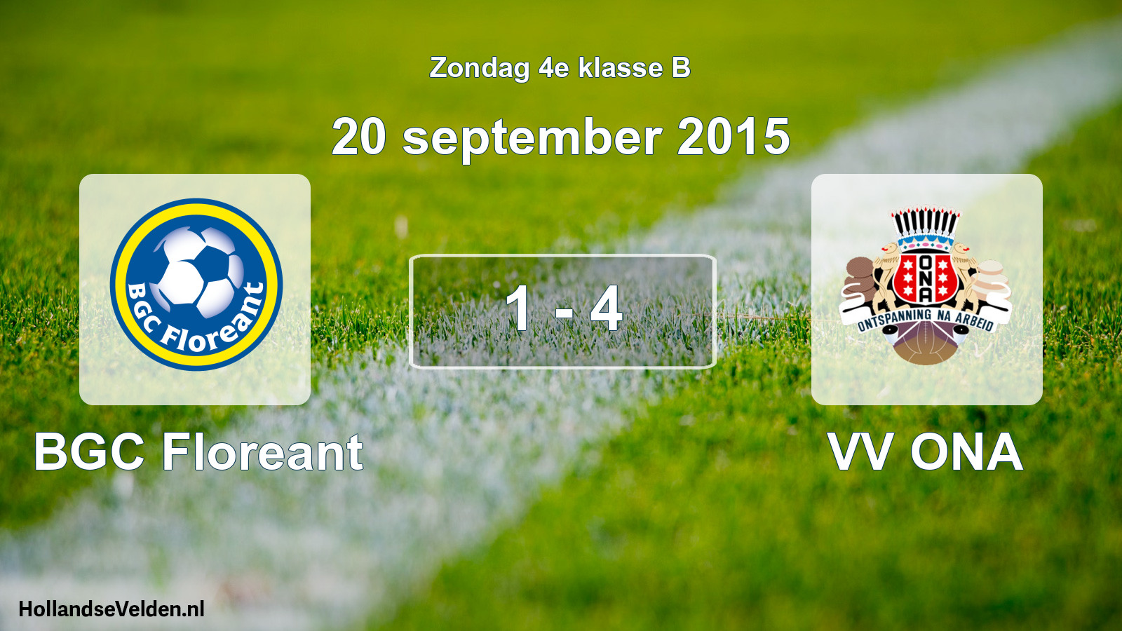 Total number of matches played: BGC Floreant - VV ONA 1 - 4 (20 September 2015)
