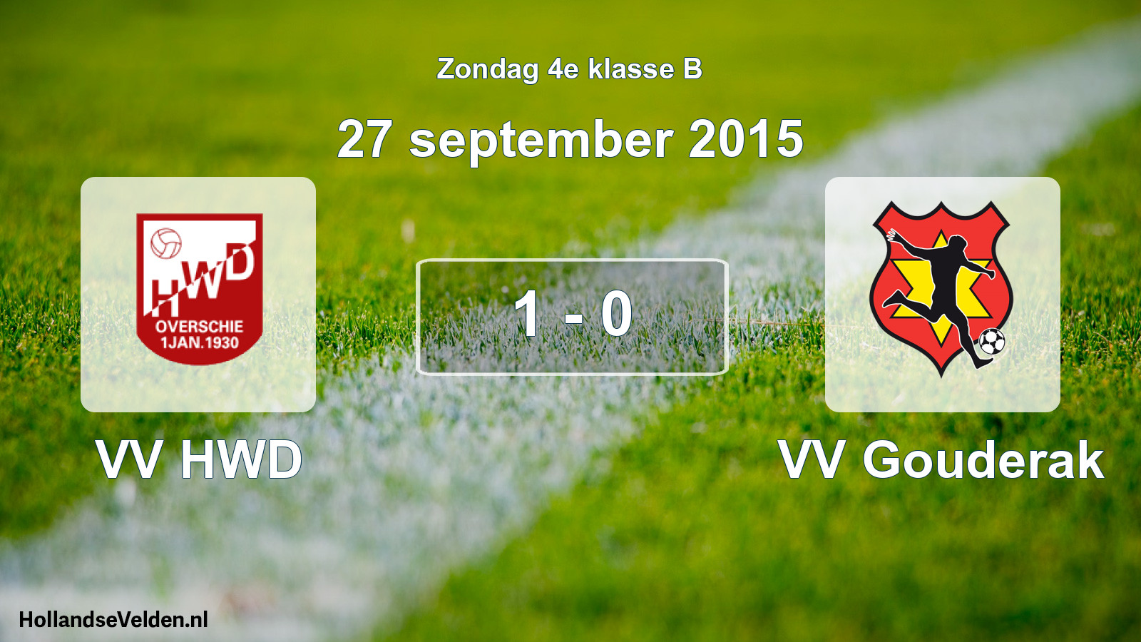 Total number of matches played: VV HWD - VV Gouderak 1 - 0 (27 September 2015)