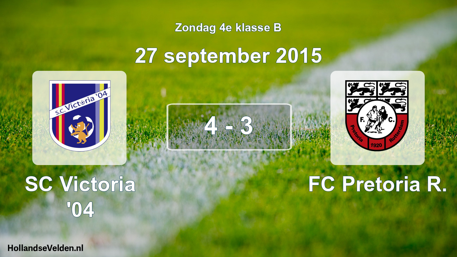 Total number of matches played: SC Victoria '04 - FC Pretoria R. 4 - 3 (27 September 2015)