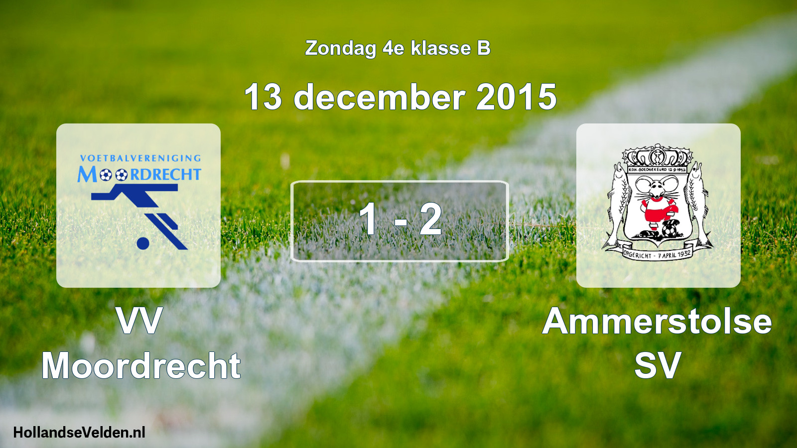 Total number of matches played: VV Moordrecht - Ammerstolse SV 1 - 2 (13 December 2015)