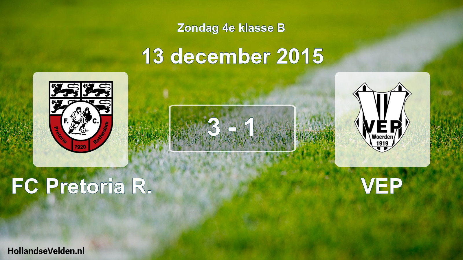 Total number of matches played: FC Pretoria R. - VEP 3 - 1 (13 December 2015)