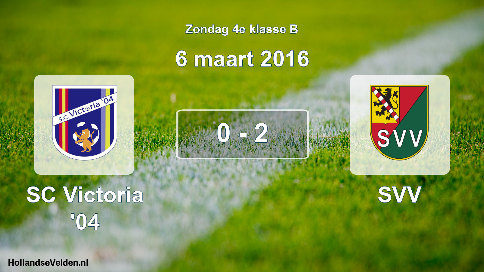Total number of matches played: SC Victoria '04 - SVV 0 - 2 (6 March 2016)