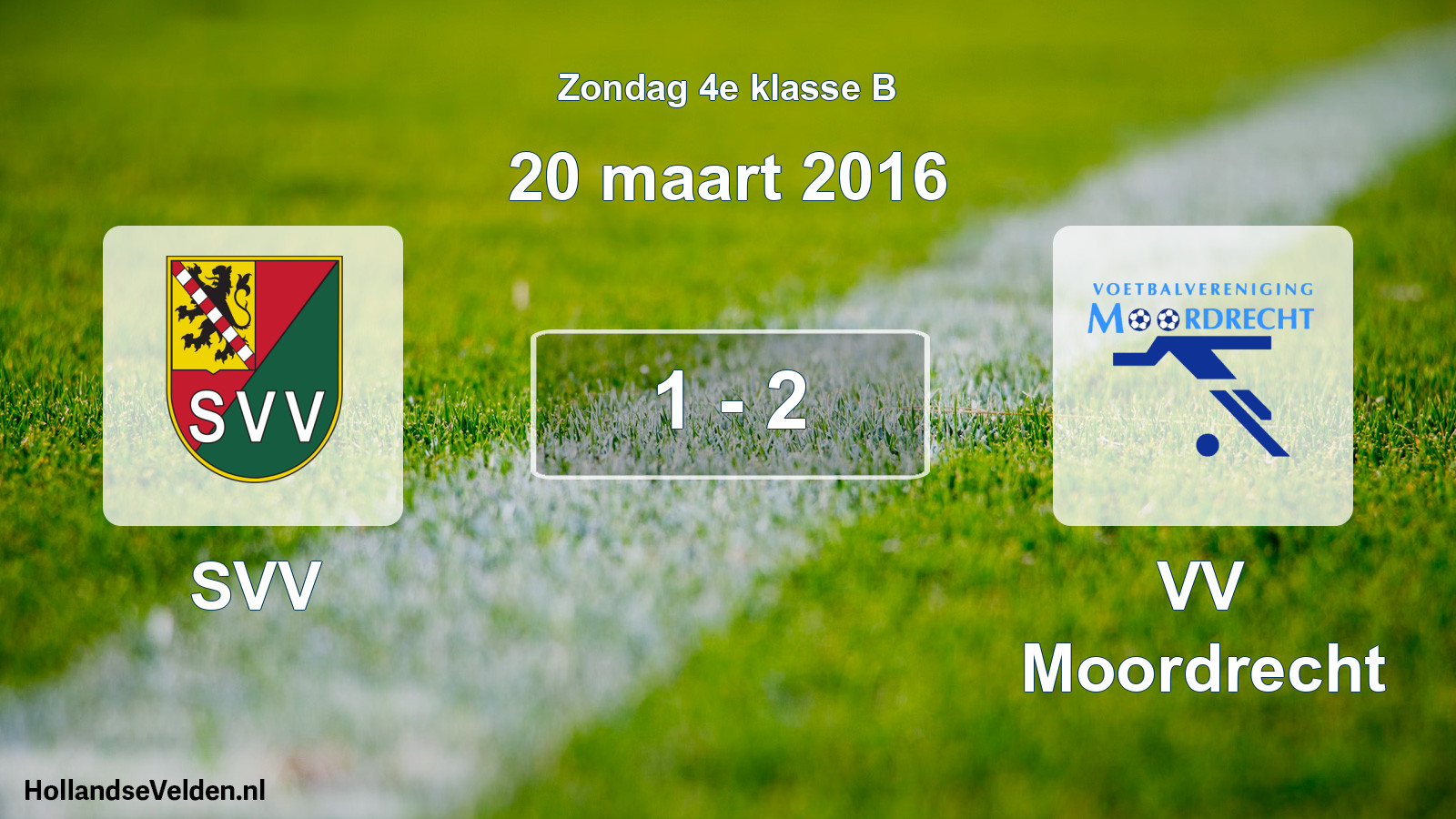 Total number of matches played: SVV - VV Moordrecht 1 - 2 (20 March 2016)