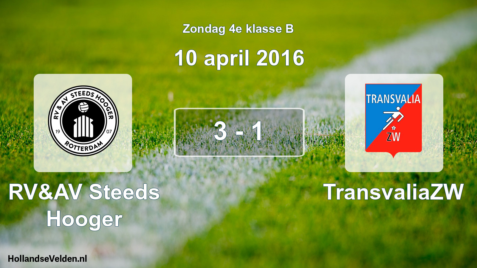 Total number of matches played: RV&AV Steeds Hooger - TransvaliaZW 3 - 1 (10 April 2016)