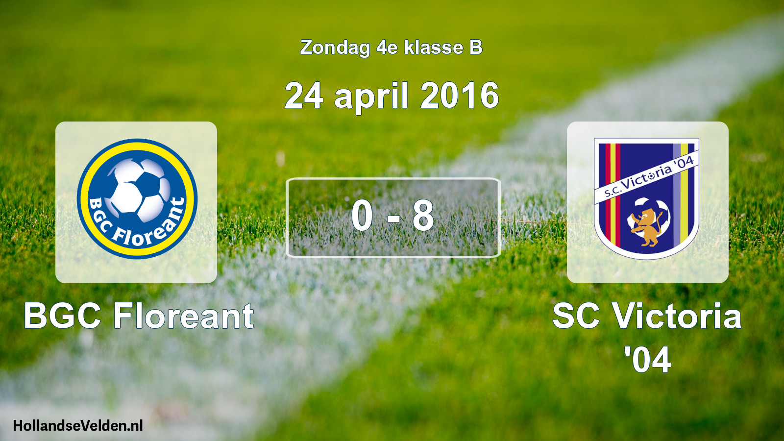 Total number of matches played: BGC Floreant - SC Victoria '04 0 - 8 (24 April 2016)