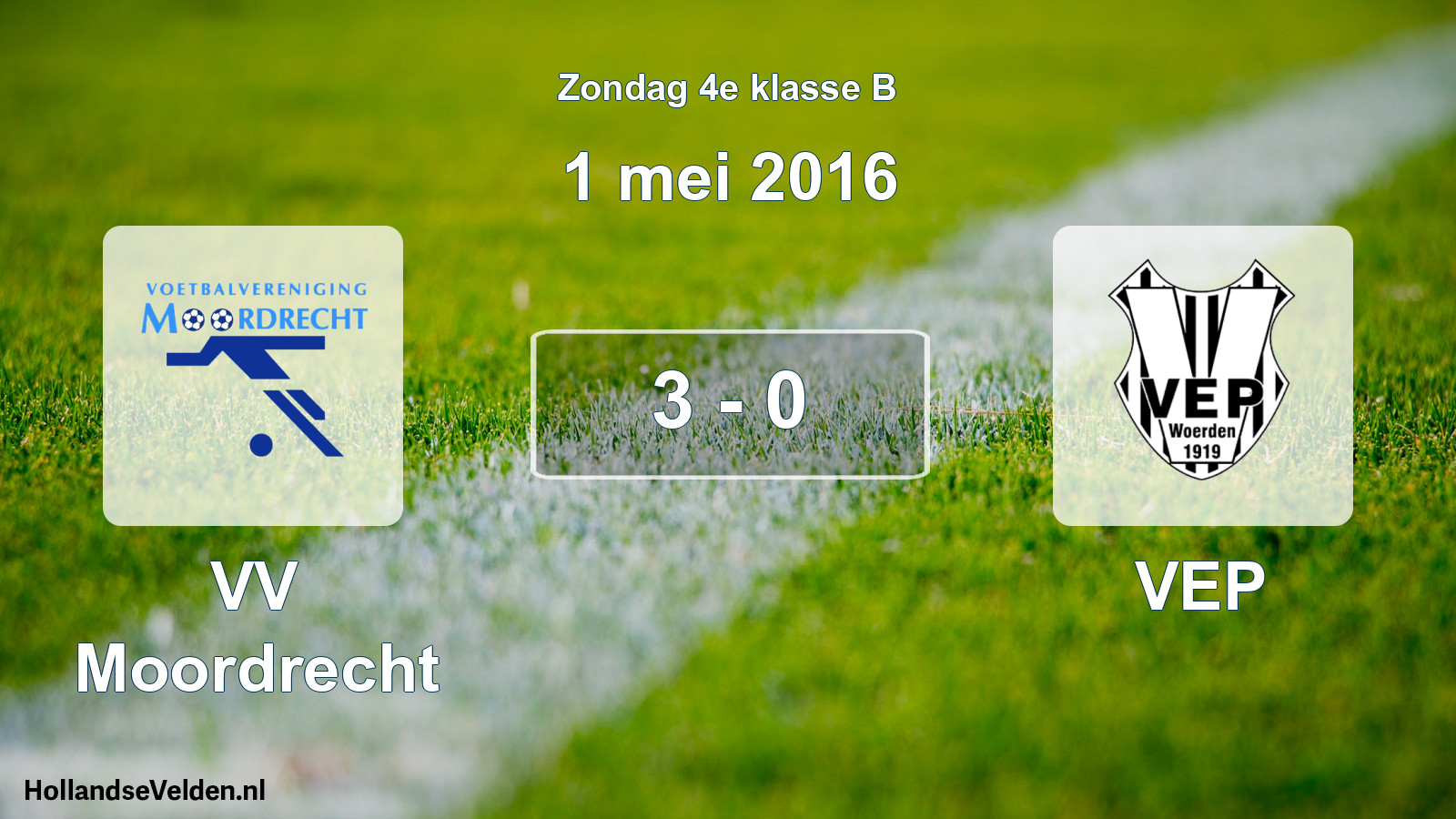 Total number of matches played: VV Moordrecht - VEP 3 - 0 (1 May 2016)