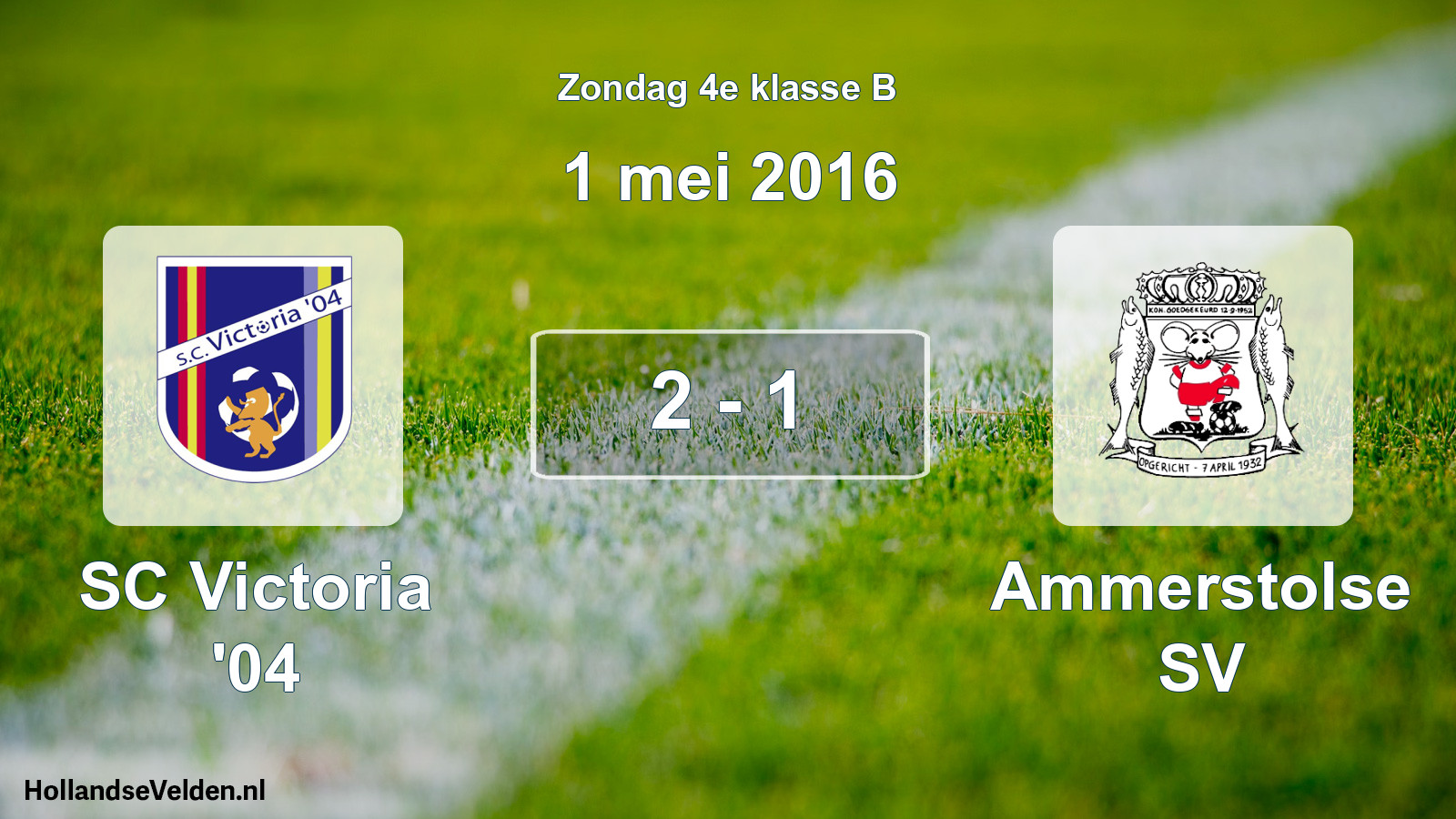 Total number of matches played: SC Victoria '04 - Ammerstolse SV 2 - 1 (1 May 2016)