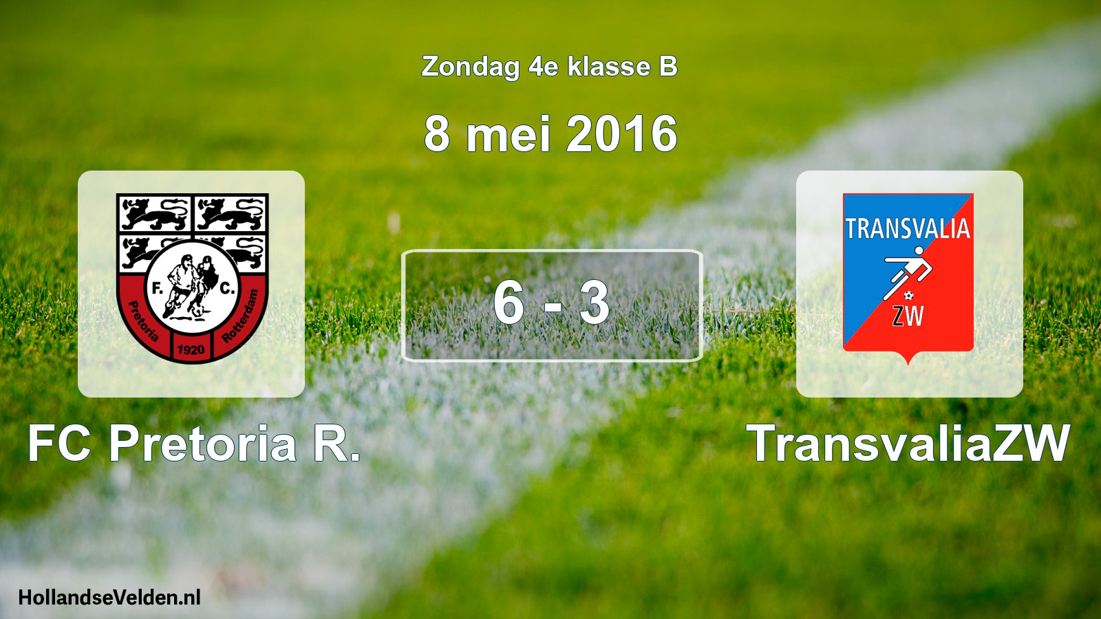 Total number of matches played: FC Pretoria R. - TransvaliaZW 6 - 3 (8 May 2016)
