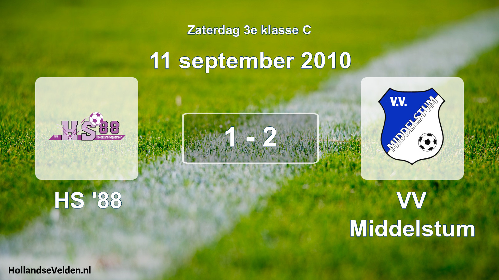 Total number of matches played: HS '88 - VV Middelstum 1 - 2 (11 September 2010)