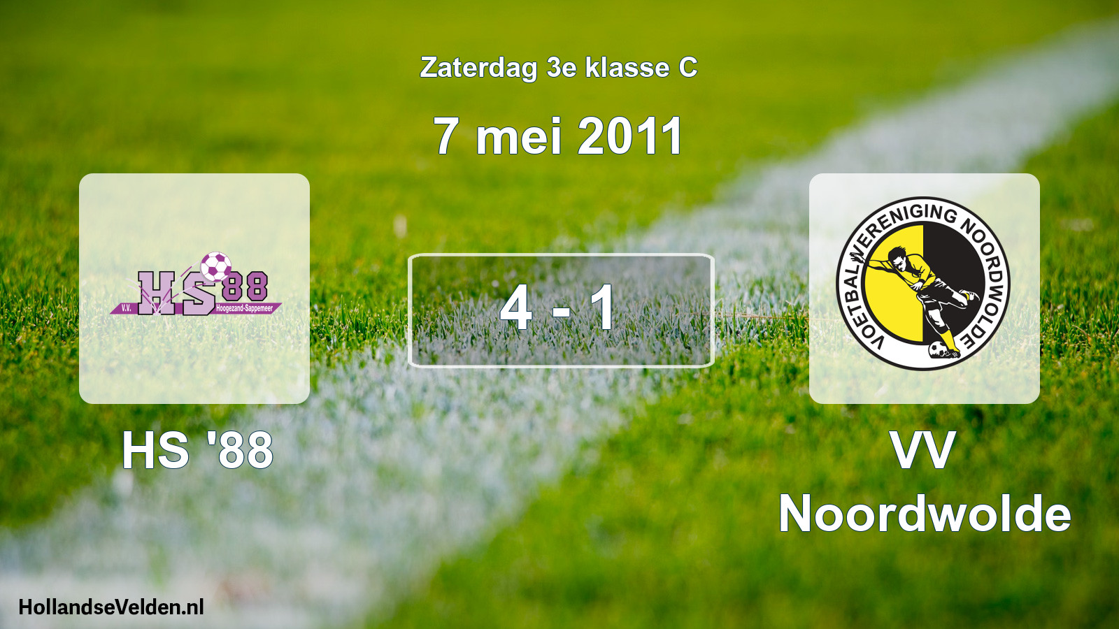 Total number of matches played: HS '88 - VV Noordwolde 4 - 1 (7 May 2011)