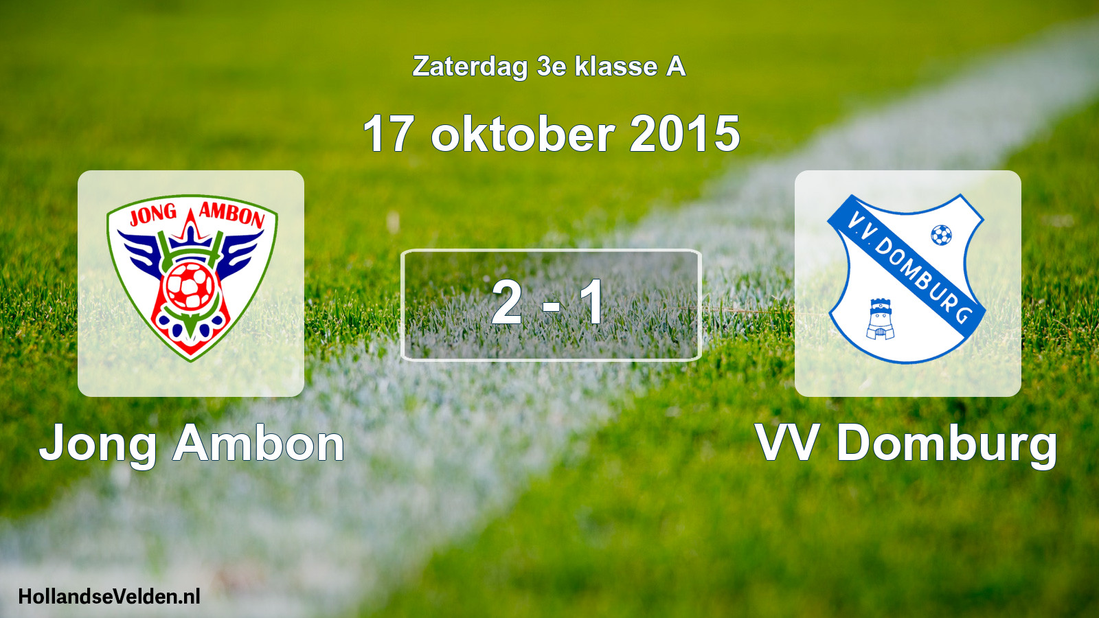 Total number of matches played: Jong Ambon - VV Domburg 2 - 1 (17 October 2015)