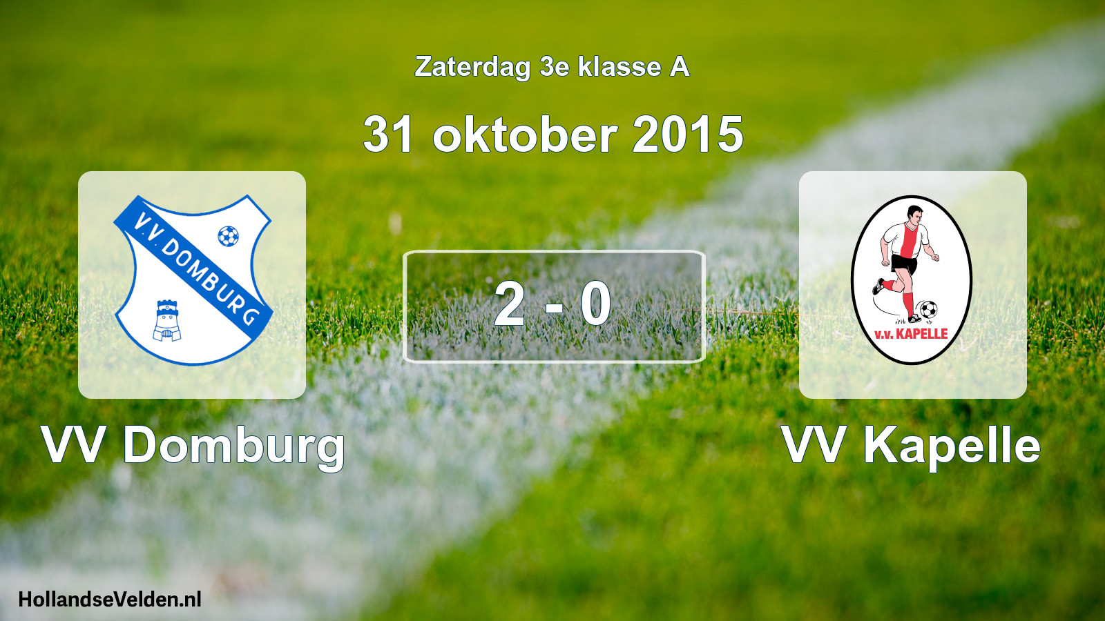 Total number of matches played: VV Domburg - VV Kapelle 2 - 0 (31 October 2015)