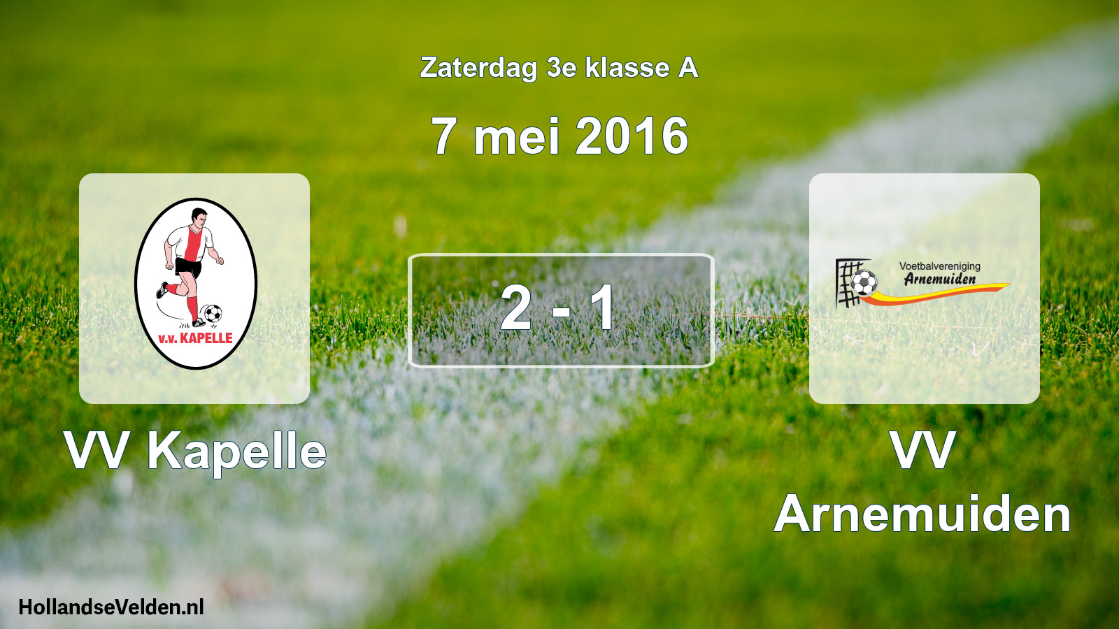 Total number of matches played: VV Kapelle - VV Arnemuiden 2 - 1 (7 May 2016)