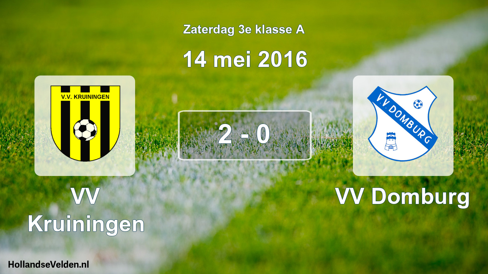 Total number of matches played: VV Kruiningen - VV Domburg 2 - 0 (14 May 2016)