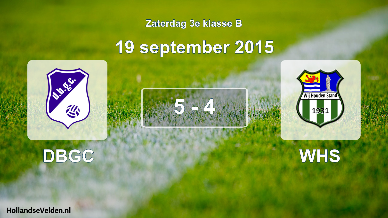 Total number of matches played: DBGC - WHS 5 - 4 (19 September 2015)