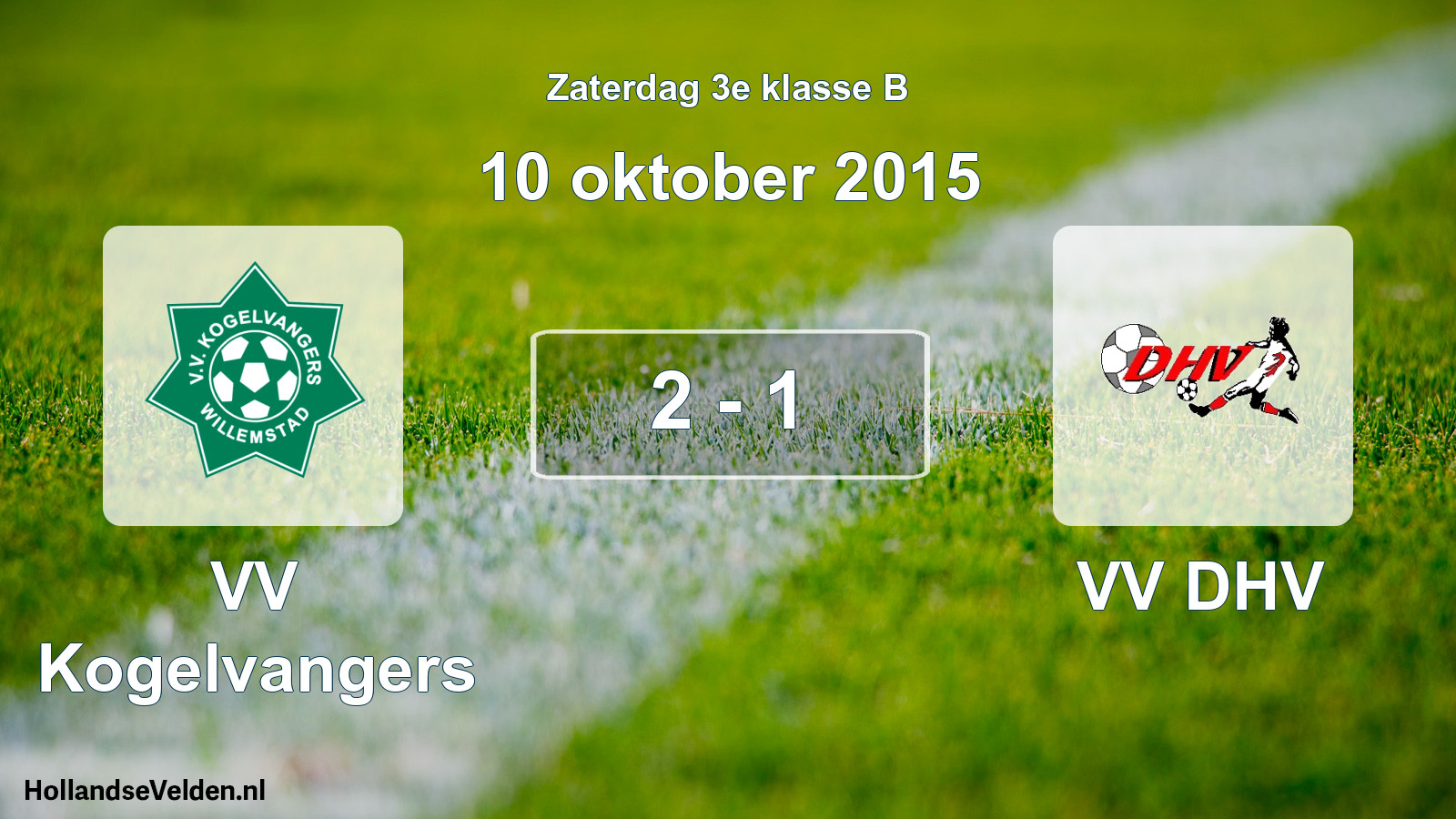 Total number of matches played: VV Kogelvangers - VV DHV 2 - 1 (10 October 2015)