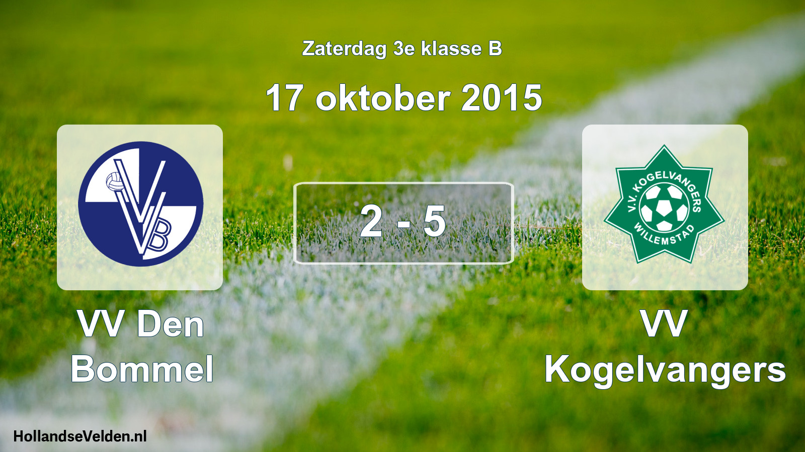 Total number of matches played: VV Den Bommel - VV Kogelvangers 2 - 5 (17 October 2015)