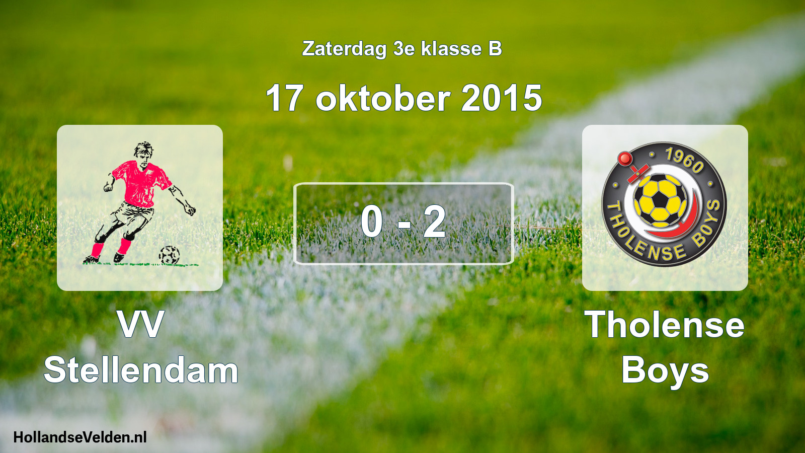 Total number of matches played: VV Stellendam - Tholense Boys 0 - 2 (17 October 2015)