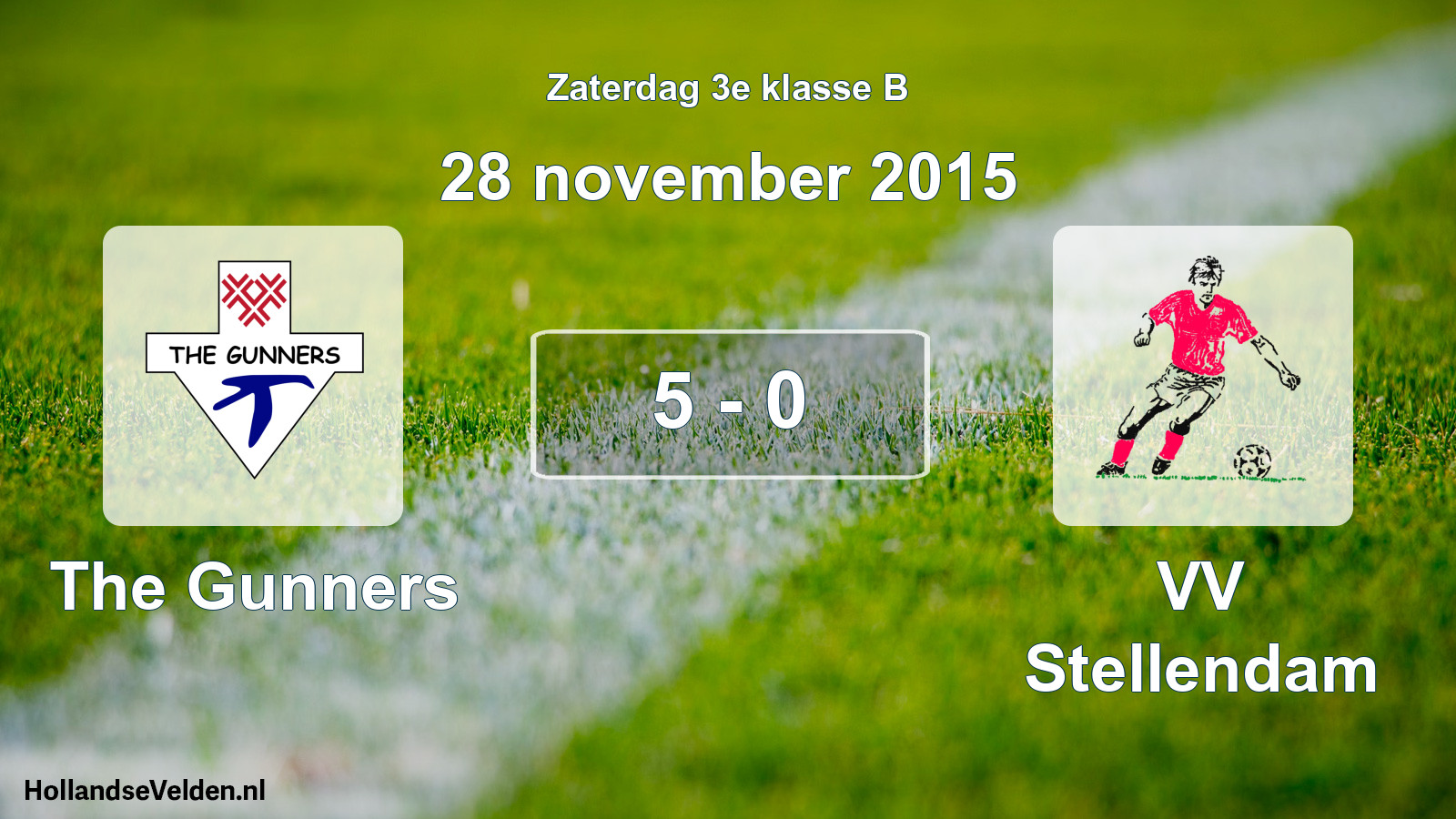 Total number of matches played: The Gunners - VV Stellendam 5 - 0 (28 November 2015)