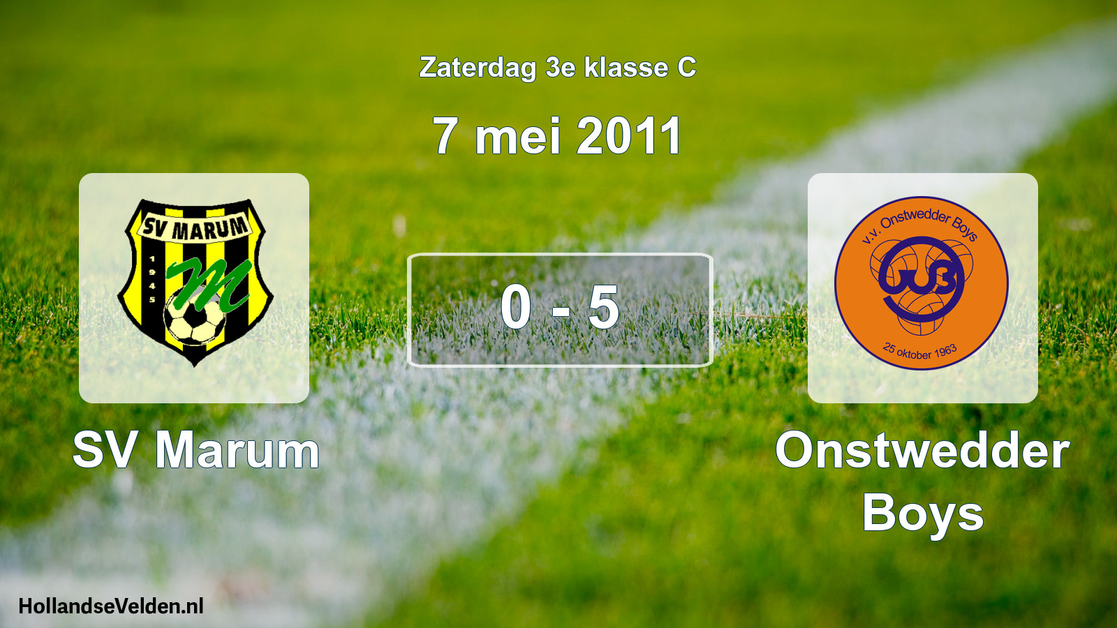 Total number of matches played: SV Marum - Onstwedder Boys 0 - 5 (7 May 2011)