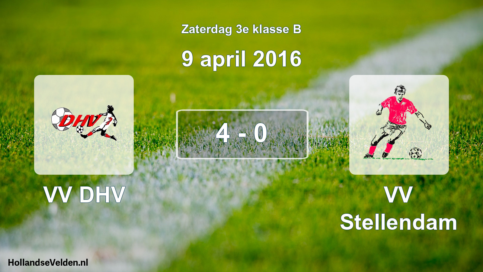Total number of matches played: VV DHV - VV Stellendam 4 - 0 (9 April 2016)