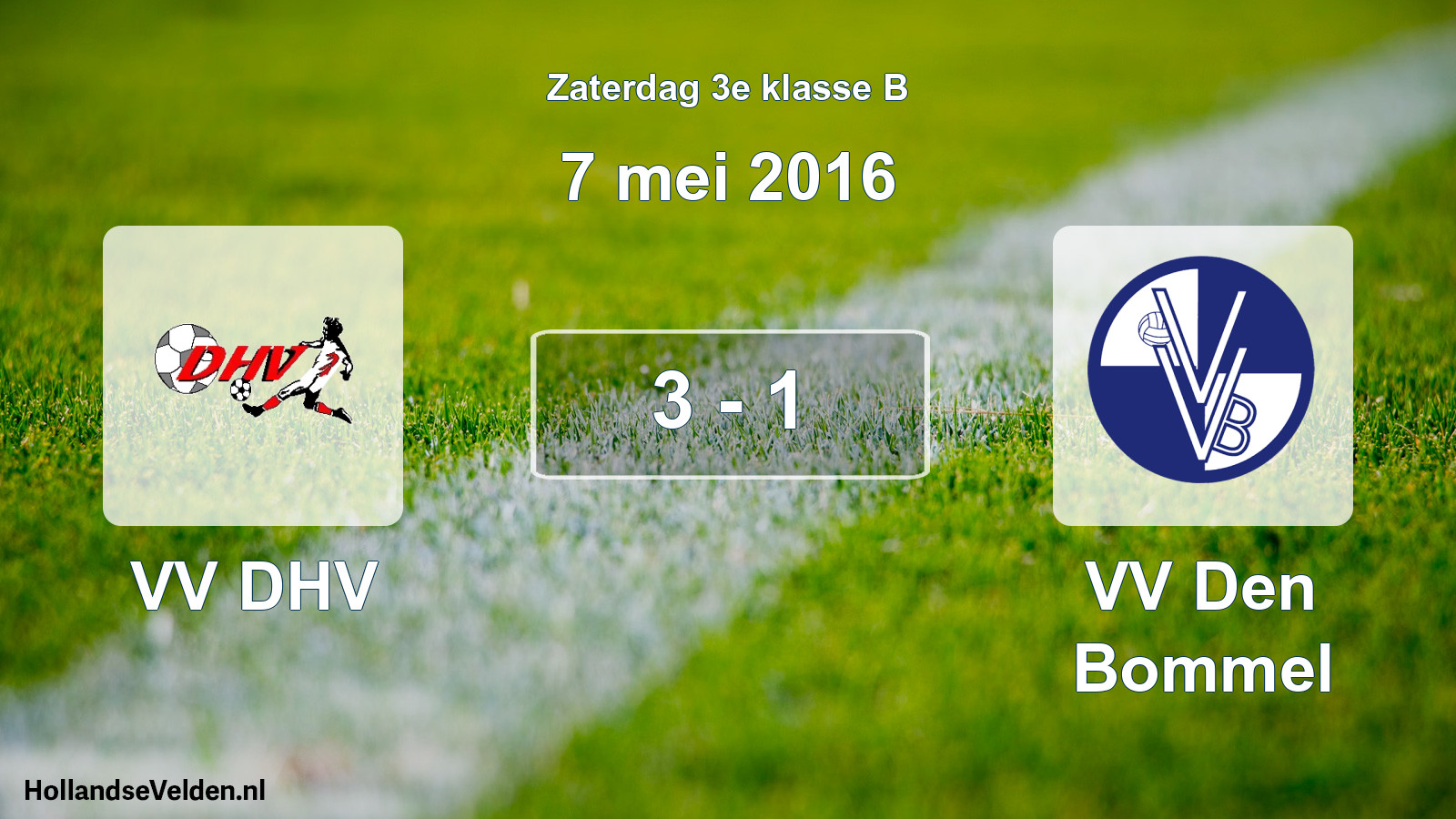 Total number of matches played: VV DHV - VV Den Bommel 3 - 1 (7 May 2016)