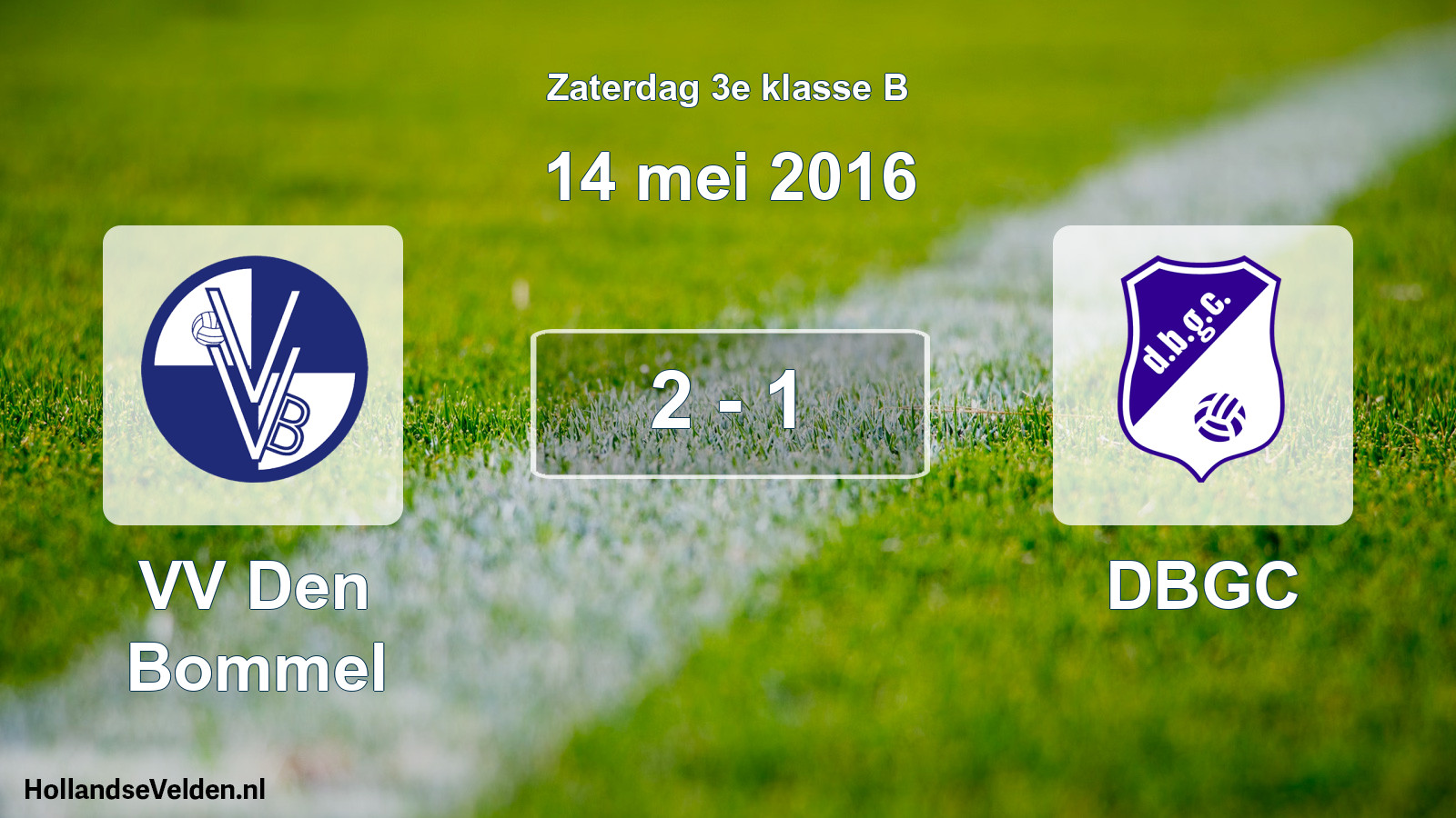 Total number of matches played: VV Den Bommel - DBGC 2 - 1 (14 May 2016)